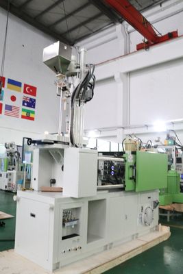 Vertical clamping horizontal injection molding machine