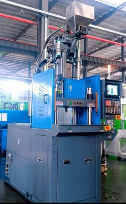 Máquina de inyección vertical de molde de plástico azul 35 toneladas de fuerza de sujeción