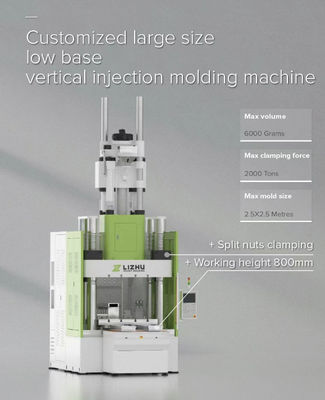 Máquina de moldeo por inyección vertical de gran tamaño personalizada con mesa baja